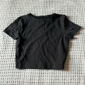 Wild Fable Small Black Crop T-shirt